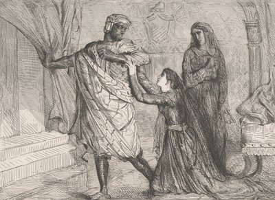Away!: plate 7 from Othello Act 3, Scene 4 by Théodore Chassériau