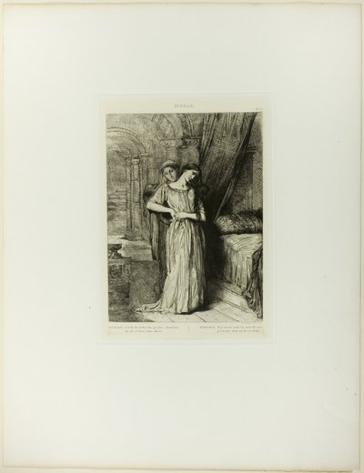 If I Do Die Before Thee (plate eight from Othello) by Théodore Chassériau