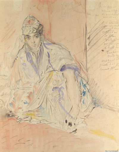 Jewish Woman of Algiers Seated on the Ground by Théodore Chassériau