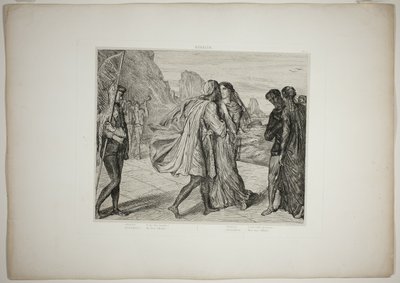 O My Fair Warrior!, plate five from Othello by Théodore Chassériau