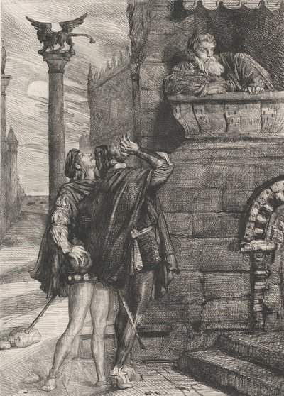 Owake! What Ho! Brabantio! Thieves! Thieves!: Plate 1 from Othello Act 1, Scene 1 by Théodore Chassériau