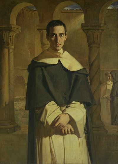 Portrait of Jean Baptiste Henri Lacordaire, French prelate and theologian by Théodore Chassériau