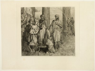She Loved Me for the Dangers, plate three from Othello by Théodore Chassériau