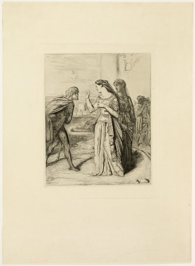 Therefore Be Merry, Cassio, plate six from Othello by Théodore Chassériau