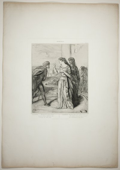 Therefore be merry, Cassio, plate six from Othello by Théodore Chassériau