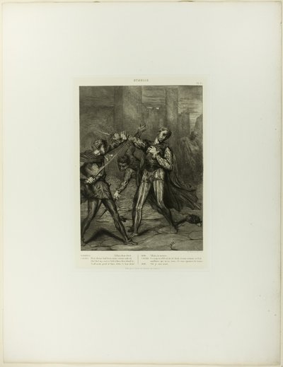 Villain, Thou Diest, plate ten from Othello by Théodore Chassériau