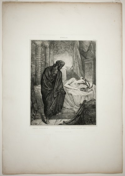 Yet She Must Die, plate eleven from Othello by Théodore Chassériau