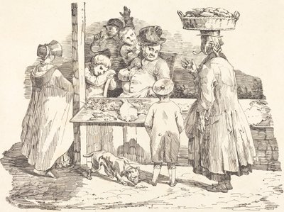 The Dozing Fishmonger by Théodore Gericault and Nicolas Toussaint Charlet