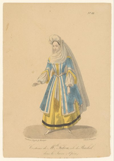 Cornélie Falcon as Rachel in the Opera La Juive by Théodore Lejeune