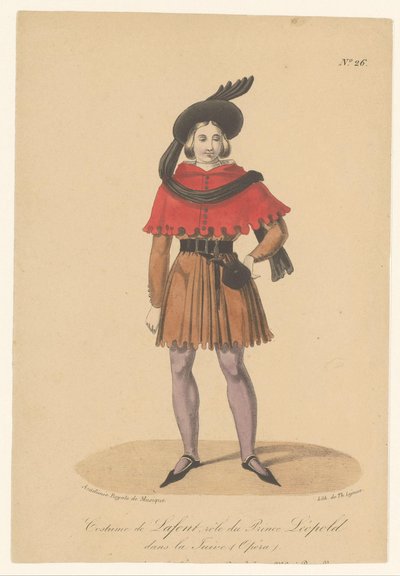 Marcelin Lafont as Prince Leopold in the Opera La Juive by Théodore Lejeune