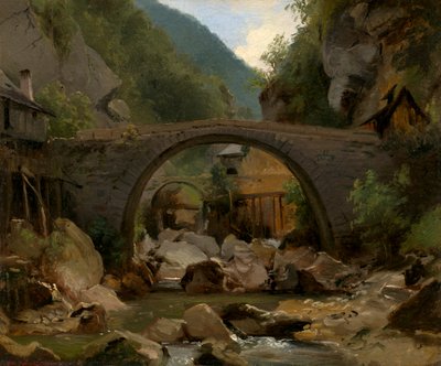Mountain Stream in the Auvergne by Pierre Etienne Theodore Rousseau