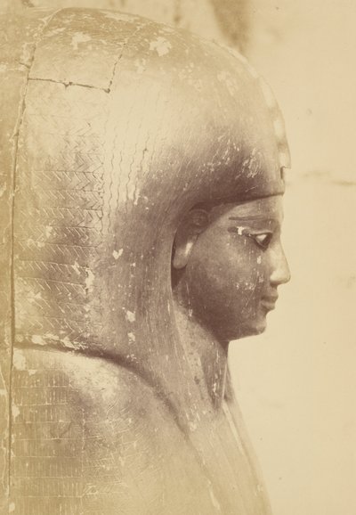 Close-up of the Sarcophagus of the Queen Aah-Hotep (Profile) by Théodule Devéria