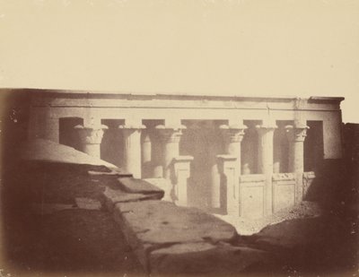 Front View of the Main Room of the Temple of Edfu by Théodule Devéria