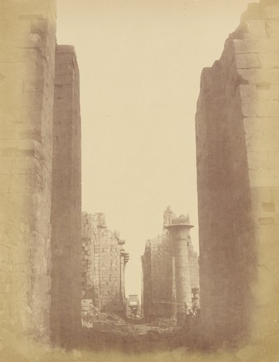 Karnak, View Through the Hypostyle Room by Théodule Devéria