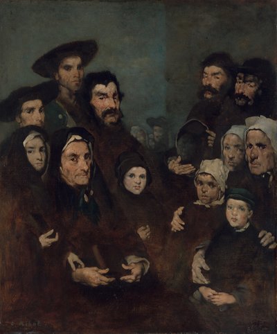 Breton Fishermen and Their Families by Auguste Theodule Ribot