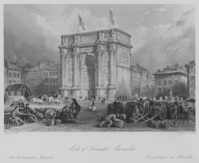 Arch of Triumph, Morseilles by Thomas (after) Allom