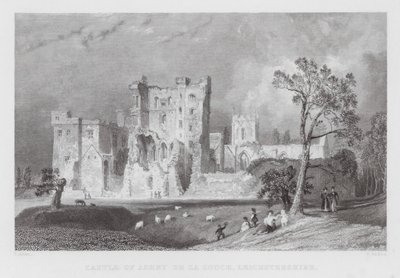 Castle of Ashby de la Zouch, Leicestershire by Thomas (after) Allom