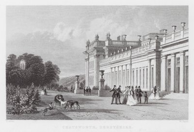 Chatsworth, Derbyshire by Thomas (after) Allom