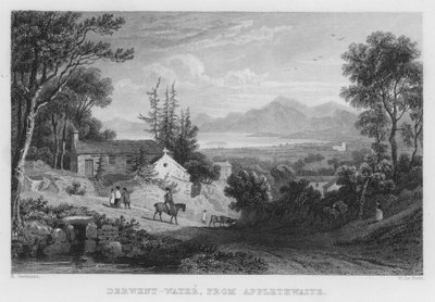 Derwent Water, from Applethwaite by Thomas (after) Allom