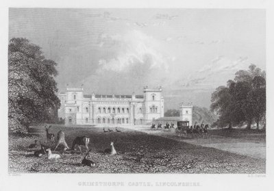 Grimsthorpe Castle, Lincolnshire by Thomas (after) Allom