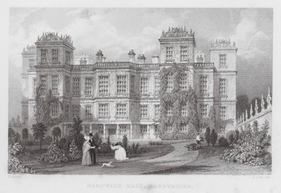 Hardwick Hall, Derbyshire by Thomas (after) Allom