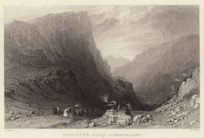 Honister Crag, Cumberland by Thomas (after) Allom