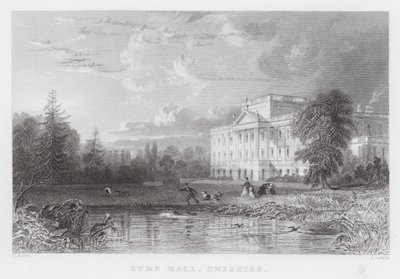 Lyme Hall, Cheshire (engraving) by Thomas (after) Allom