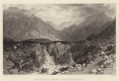 Mardale Head, Westmorland (engraving) by Thomas (after) Allom