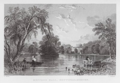 Rufford Hall, Nottinghamshire (engraving) by Thomas (after) Allom