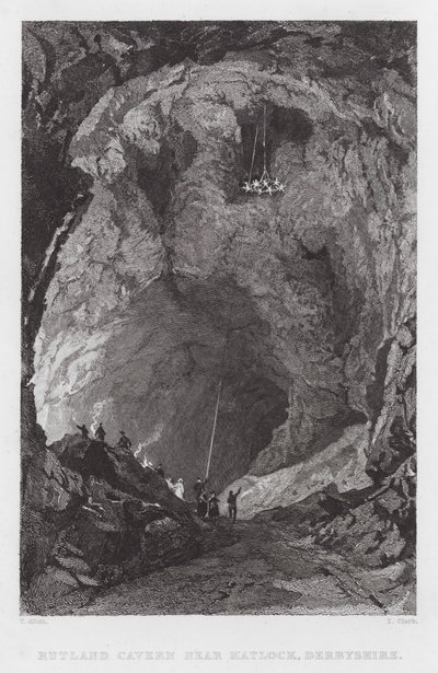 Rutland Cavern, near Matlock, Derbyshire by Thomas (after) Allom