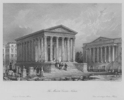 The Maison Carree, Nismes by Thomas (after) Allom