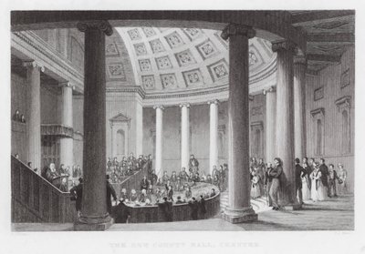 The New County Hall, Chester (engraving) by Thomas (after) Allom