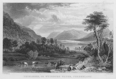 Thirlmere, or Wythburn Water, Cumberland by Thomas (after) Allom