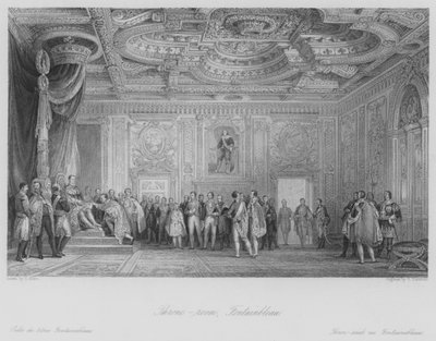 Throne-Room, Fontainbleau by Thomas (after) Allom