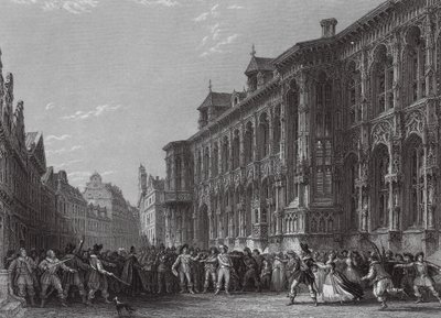 Town Hall, Ghent by Thomas (after) Allom