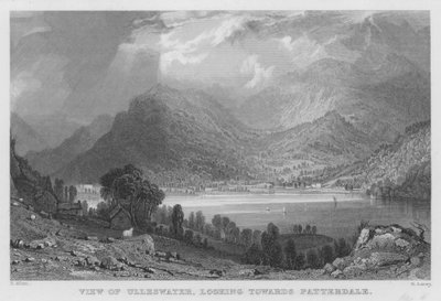 View of Ulleswater, Looking Towards Patterdale (engraving) by Thomas (after) Allom