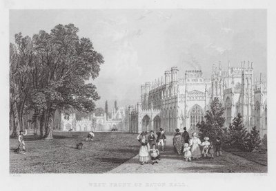 West Front of Eaton Hall by Thomas (after) Allom