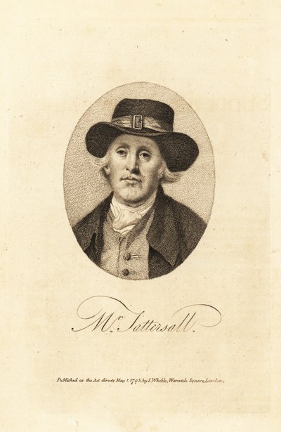 Portrait of Richard Tattersall (1724-1795), founder of the racehorse auctioneers Tattersalls at Hyde Park Corner, London by Thomas (after) Beach