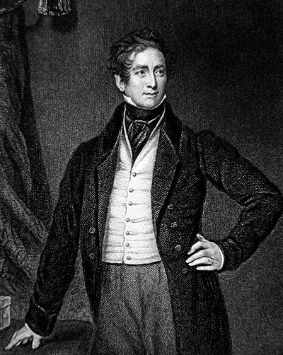 Sir Robert Peel (1788-1850), engraved by J.Cochran by Thomas (after) Lawrence