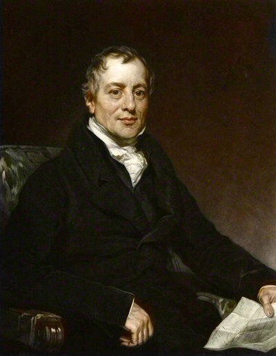 Portrait of David Ricardo - Engraving after Thomas Phillips by Thomas (after) Phillips