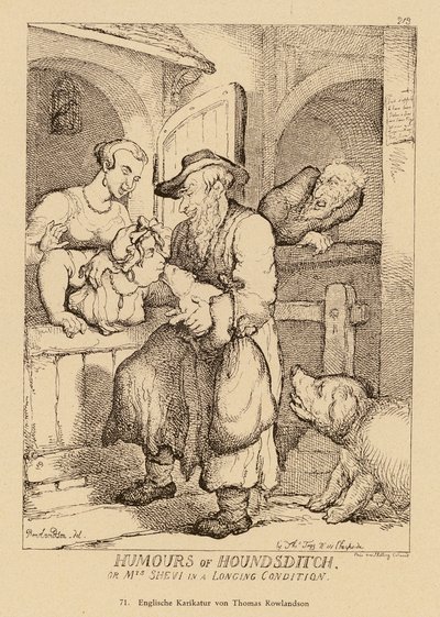 Humours of Houndsditch by Thomas (after) Rowlandson