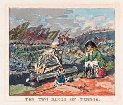 The Two Kings of Terror: Napoleon and Death by Thomas (after) Rowlandson
