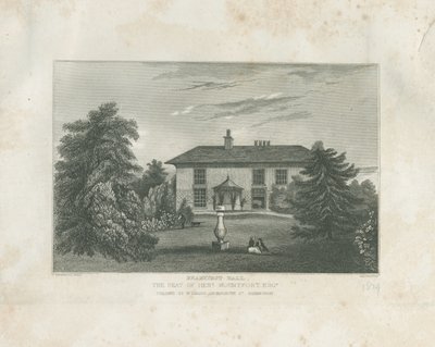 Checkley - Beauhurst Hall by Thomas (after) Underwood