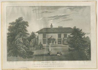 Checkley - Beauhurst Hall by Thomas (after) Underwood