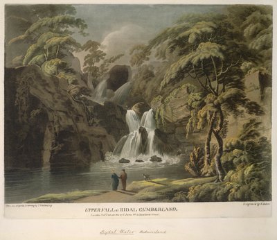 Upper Fall at Ridal, Cumberland, engraved by F. Jukes by Thomas (after) Walmsley