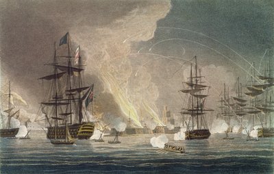 The Bombardment of Algiers by the Royal Navy by Thomas (after) Whitcombe