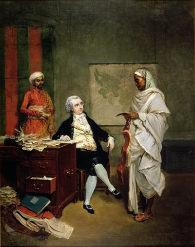 John Mowbray with his money agent, Banian, c.1790 by Thomas (attr. to) Hickey