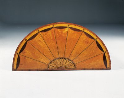 George III marquetry demi-lune commode, c.1760-79 by Thomas (attr.to) Chippendale