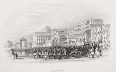 Calcutta, the Esplanade, Engraved by E. Radclyffe, from 