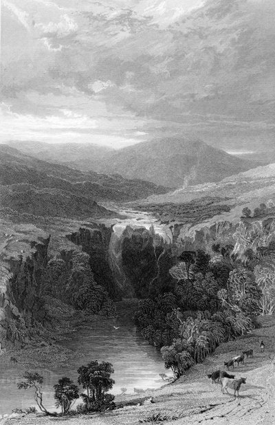 High Force by the Tees, Durham, c.1835 by Thomas Allom
